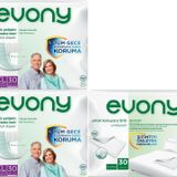 Evony Yetişkin Bel Bantlı Tekstil Yüzey Ekstra Büyük 60 Adet Hasta Bezi+30 Adet Yatak Koruyucu Örtü