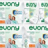 Evony Yetişkin Bel Bantlı Tekstil Yüzey L Büyük 90 Adet Hasta Bezi+60 Adet Yatak Koruyucu Örtü