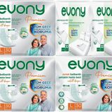 Evony Yetişkin Bel Bantlı Tekstil Yüzey Orta 120 Adet Premium Hasta Bezi+60 Adet Yatak Koruyucu Örtü