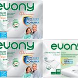 Evony Yetişkin Bel Bantlı Tekstil Yüzey Orta 60 Adet Premium Hasta Bezi+30 Adet Yatak Koruyucu Örtü