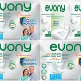 Evony Yetişkin Bel Bantlı Tekstil Yüzey Orta 90 Adet Premium Hasta Bezi+60 Adet Yatak Koruyucu Örtü
