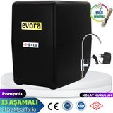Evora 13 Aşamalı 8 LT Çelik Tanklı Pompalı Multimineralli Su Arıtma Cihazı Premium Seri