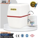 Evora 5 Filtreli 8 Lt Pompalı Beyaz Kapalı Oval Kasa Su Arıtma Cihazı