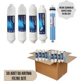 Evora 50 Adet Kapalı Kasa Çubuklu 5'Li Su Arıtma Filtre Seti