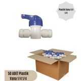 Evora 50 Adet Plastik Vana 1/4 1/4 Dirsek