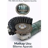 EVORADECO 118° Matkap Ucu Bileme Aparatı 115–125 mm Taşlama Makinesi İçin Hassas Bileme 115
