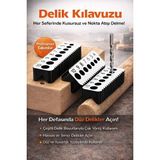EVORADECO Delik Kılavuzu Ahşap Delme Aparatı 4–10 mm Tek Parça Hassas Ölçüm ve Yönlendirme Aracı