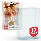 EVORETRO Kazuya Gibi Küçük Amiibo için Action Figure Vitrin Koruyucu - 10'lu Paket 0,40 mm Kalınlık, Şeffaf, İstiflenebilir, Özel Kesim Tasarım, Koleksiyonerler için Kolay Kurulum ve Depolama