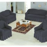 Evory Home Bürümcük Standart Füme (3+2+1+1) Koltuk Örtüsü