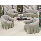 Evory Home Bürümcük Standart Gri (3+2+1+1) Koltuk Örtüsü