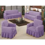 Evory Home Evory Bürümcük Koltuk Örtüsü Maxi Takım (3+3+1+1)-Lila - 180 x 220 cm