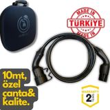 Evoşarj Elektrikli Araç Şarj Ara Kablosu, 10MTTip 2, 32A-22KW