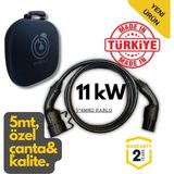 Evoşarj Elektrikli Araç Şarj Kablosu 11KW, 20A, 5mt, Tip2 - Varyant Yok