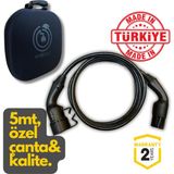 Evoşarj Mg Elektrikli Araç Ara Şarj Kablosu 22KW, 32A, 5mt, Tip2