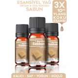 Evove Esansiyel Yağ Sabun Oda Kokusu 3 Adet 10ML Set Aromatik Buhardanlık Difüzör Uçucu Yağ