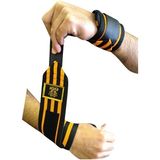 Evox Ağırlık Halter Fitness El Bilek Sargısı,ağırlık Bilek Destekleyici Bandajı - Standart - Siyah - Açık Turuncu