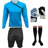 Evox Kaleci Forma Set Forma+ Şort+ Çorap +Kaleci Eldiven Takım - XL - Mavi