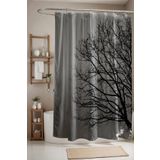 EVPANYA Banyo Perdesi, Ağaç Dalları Desenli Duş Perdesi, Küvet Perdesi 175x200cm
