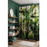 EVPANYA Banyo Perdesi, Canlı Palmiyeler Desenli Duş Perdesi, Küvet Perdesi 175x200cm