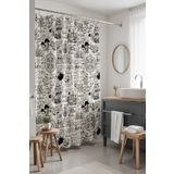 EVPANYA Banyo Perdesi, Eski Denizci Mektubu Desenli Duş Perdesi, Küvet Perdesi 175x200cm