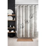EVPANYA Banyo Perdesi, Gölge Uçuşmaları Desenli Duş Perdesi, Küvet Perdesi 175x200cm