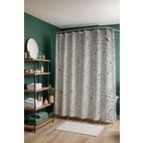 EVPANYA Banyo Perdesi, Gri Su Damlaları Desenli Duş Perdesi, Küvet Perdesi 175x200cm