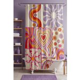 EVPANYA Banyo Perdesi, Hippie Tarzı Renkli Etnik Desenler Desenli Duş Perdesi, Küvet Perdesi 175x200cm
