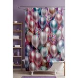 EVPANYA Banyo Perdesi, Işıltılı Balonlar Desenli Duş Perdesi, Küvet Perdesi 175x200cm