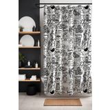 EVPANYA Banyo Perdesi, Karmaşık Spa Desenli Duş Perdesi, Küvet Perdesi 175x200cm