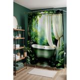 EVPANYA Banyo Perdesi, Orman temalı banyo Desenli Duş Perdesi, Küvet Perdesi 175x200cm