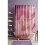 EVPANYA Banyo Perdesi, Pembe Buluttaki Kuşlar Desenli Duş Perdesi, Küvet Perdesi 175x200cm
