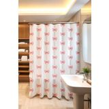 EVPANYA Banyo Perdesi, Pembe Şeritli Fiyonklar Desenli Duş Perdesi, Küvet Perdesi 175x200cm