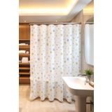 EVPANYA Banyo Perdesi, Sarı Mavi Puantiyeler Ve Yıldızlar Desenli Duş Perdesi, Küvet Perdesi 175x200cm