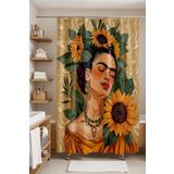 EVPANYA Banyo Perdesi, Sarı Papatyalar Desenli Duş Perdesi, Küvet Perdesi 175x200cm