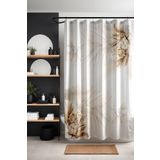 EVPANYA Banyo Perdesi, Soft Güller Ve Pamuklar Desenli Duş Perdesi, Küvet Perdesi 175x200cm