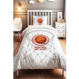 EVPANYA Basketbol Potası Desenli Tek Kişilik Bebek Çocuk Nevresim Seti