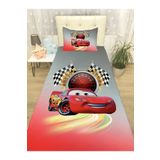EVPANYA Kırmızı Mcqueen Desenli Yatak Örtüsü Ve Yastık Kılıfı