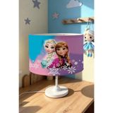 EVPANYA Pembe Mavi Elsa Desenli Çocuk Odası Abajur