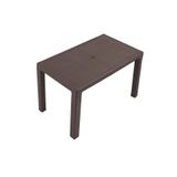 Evpark Elit Rattan Plastik Masa 70X120 Cm Bahçe Balkon Piknik Masası Dayanıklı Masa