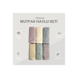 EVRA NAFİ HOME premium %micro cotton pamuklu mutfak havlu seti 6 lı 30 x 50