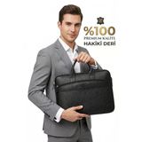 Evrak Çantası Hakiki Deri 15.6" İnç Laptop Çanta / Tablet A4 Dosya Uyumlu Premium %100 Orjinal Deri 8683255014170
