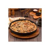 Evren 40 Cm Gold Stone Pırlanta Yuvarlak Fırın Tepsisi 6,3 Lt, Yapışmaz Taban Fırın Börek Tepsi 40cm