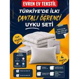 Evren Ev Tekstil Tek Kişilik-Türkiye'de Ilk Ekonomik 4' Lü Uyku Seti - Antrasit