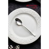 EVREN MUTFAK 12 Parça (Düzine) Rüya Model Çelik Tatlı Kaşığı 4 mm (Silver) - Gümüş