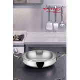 EVREN MUTFAK 18 cm Katmanlı Multi Metal Katmanlı Çelik Sahan 2 mm (Indüksiyonlu Ocağa Uyumlu)