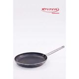 EVREN MUTFAK 22 cm Chef Krep Tava, Horeca Non-Stick Krep Tavası 22 cm - Siyah