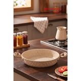 EVREN MUTFAK 22 cm Cream Döküm Sahan Tava, Döküm Yumurta Omlet Tavası 22 cm - Krem