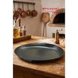 EVREN MUTFAK 26 cm Pizza Tepsisi, Pizza Lahmacun Pide Gözleme Bazlama Tavası Non-Stick Yapışmaz Taban - Siyah