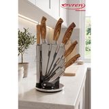 EVREN MUTFAK 7 Parça Premium Paslanmaz Çelik Şef Bıçağı Seti Standlı (Satır,şef,ekmek,soyma Bıçak,bileyici) - 6