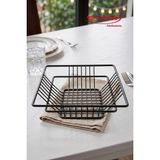 EVREN MUTFAK Kare Hamburger Sepeti Sepeti 15X15 Cm, Horeca Patates Kızartma Ekmek Sunum Sepeti 15X15 cm - Siyah